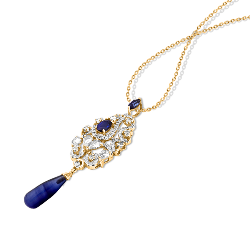 Striking Azure Gemstone Pendant