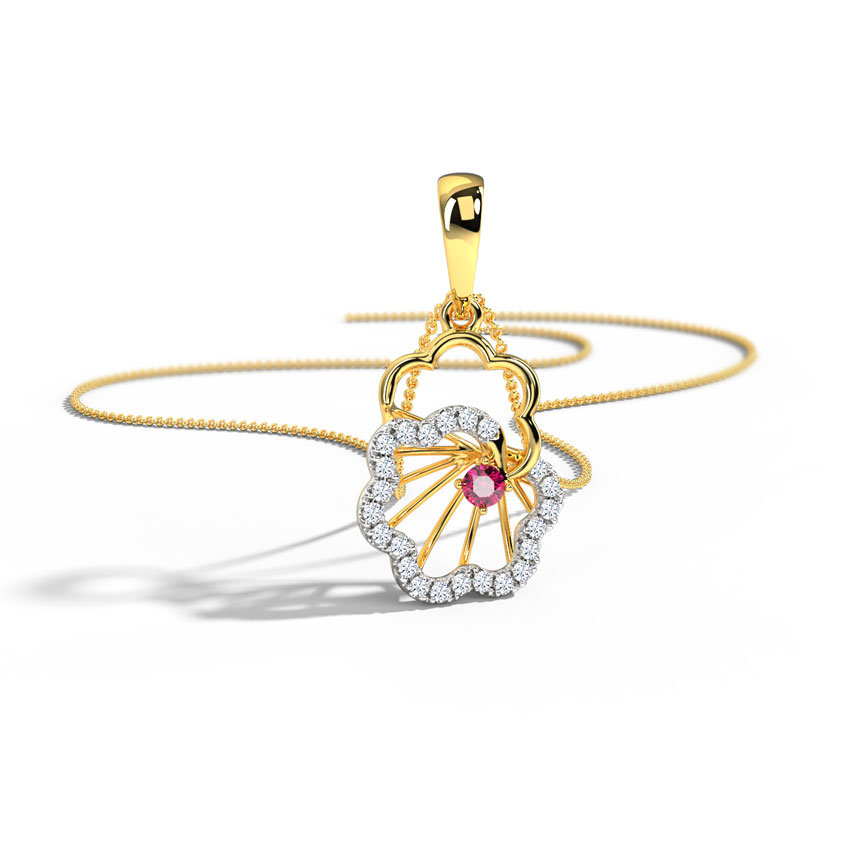 Pansy Floret Gemstone Pendant