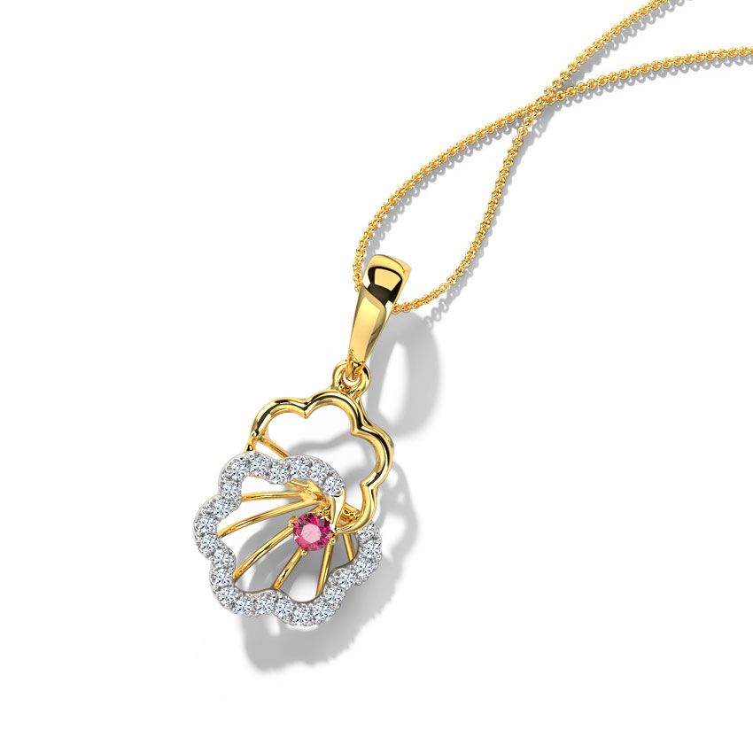 Pansy Floret Gemstone Pendant