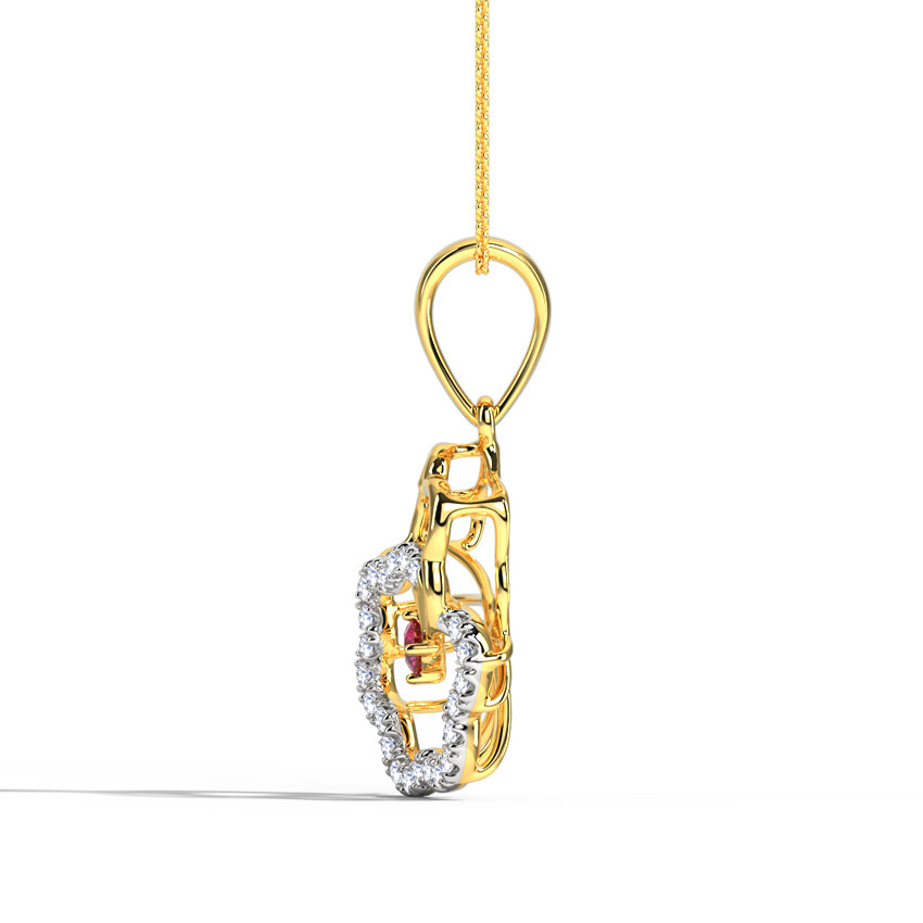 Pansy Floret Gemstone Pendant