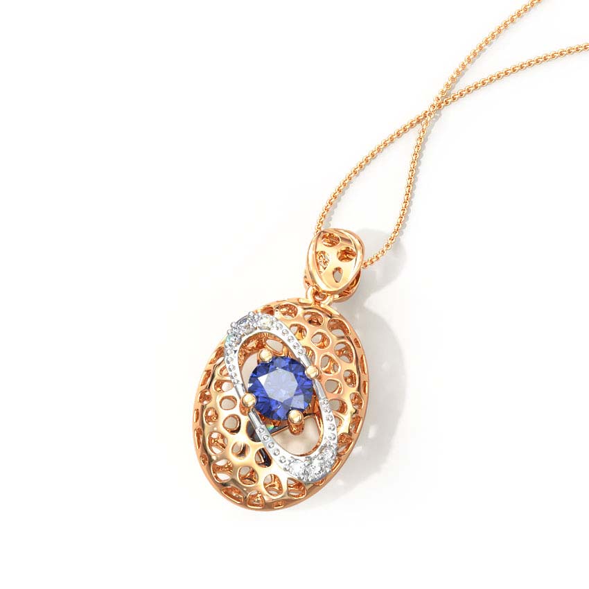 Ovate Orbit Gemstone Pendant