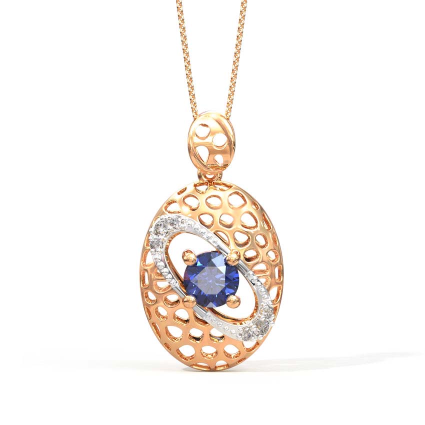 Ovate Orbit Gemstone Pendant