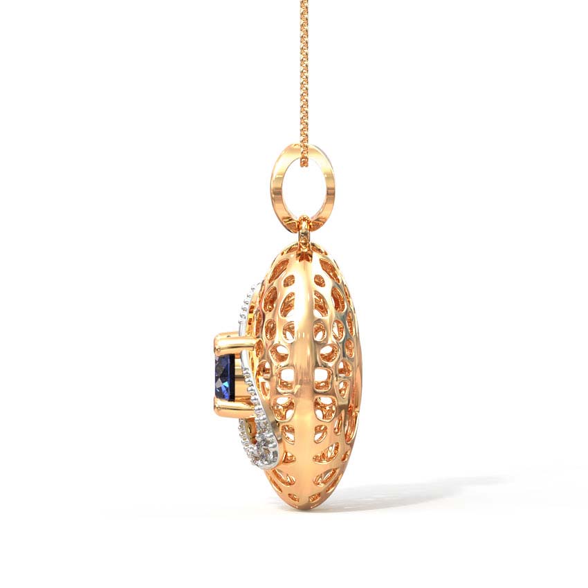 Ovate Orbit Gemstone Pendant