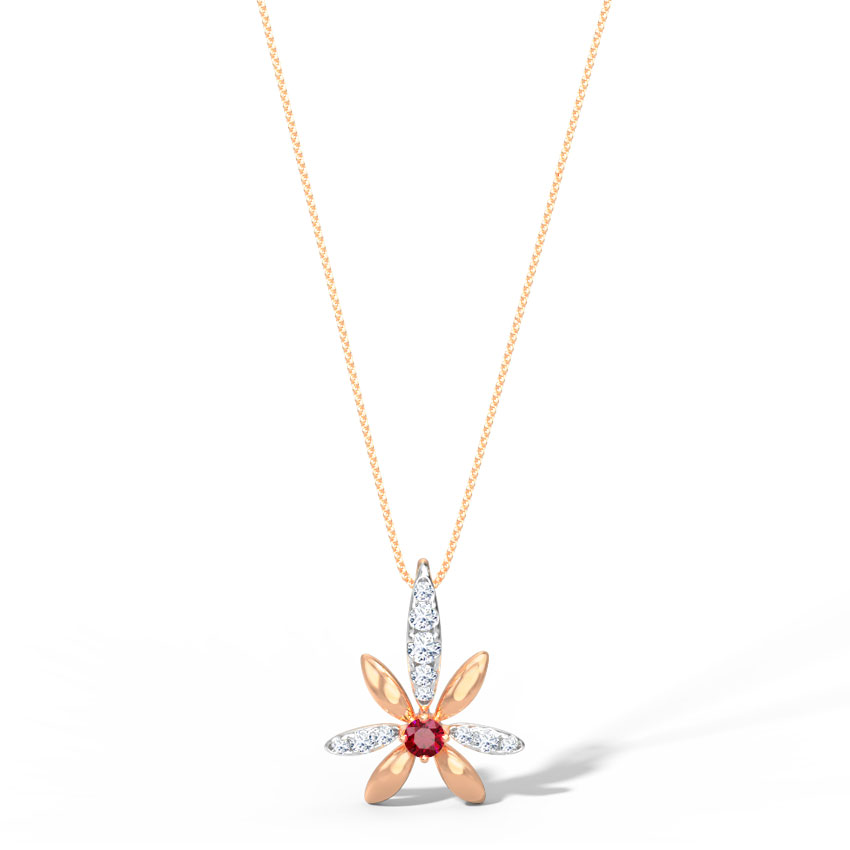 Diamond,Gemstone Pendants 14 Karat Rose Gold Isabella Gemstone Pendant