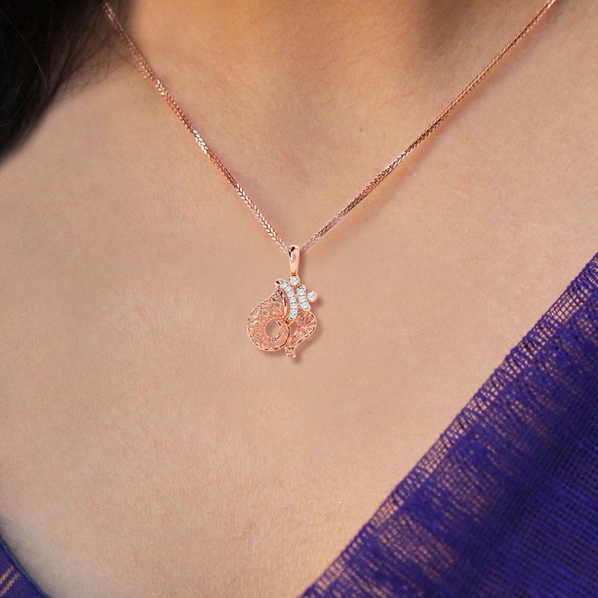 Buy Om Ganpati Diamond Pendant Online CaratLane