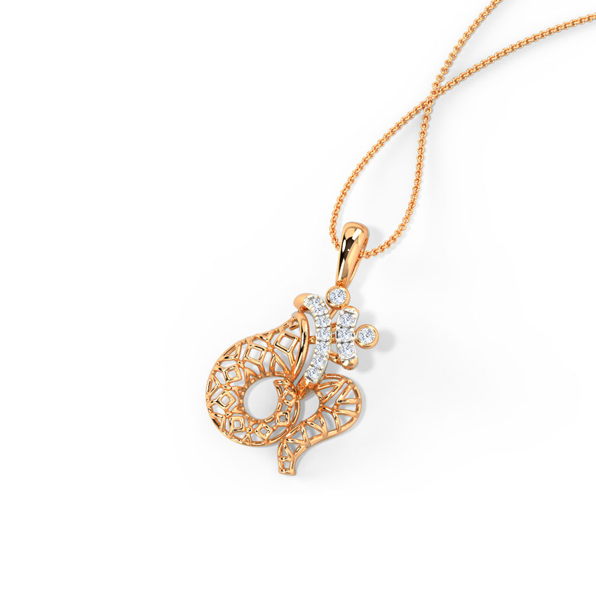 Buy Om Ganpati Diamond Pendant Online CaratLane