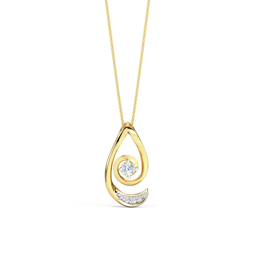 Diamond Pendants 14 Karat Yellow Gold Grazia Diamond Pendant