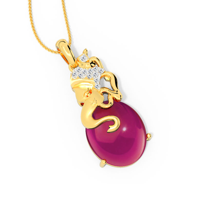 Ganesha Deity Gemstone Pendant Ganesha Deity Gemstone Pendant