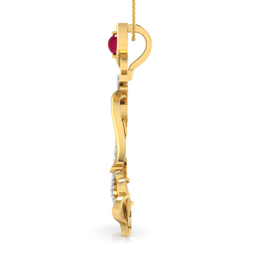 Shree Krishna Snake Gemstone Pendant