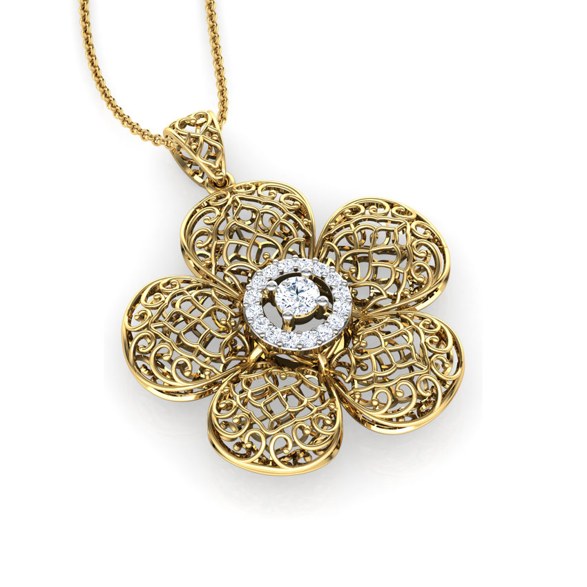 Kalika Trellis Diamond Pendant