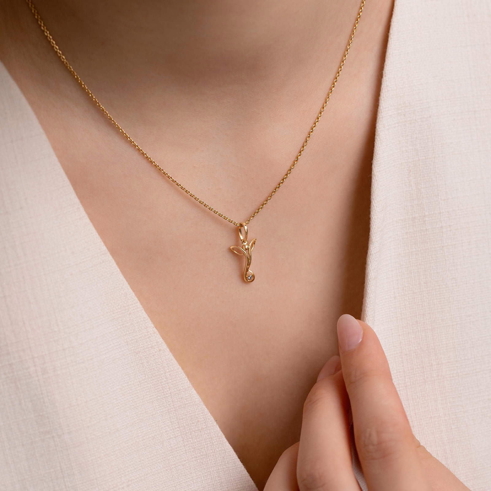 Diamond Pendants 9 Karat Yellow Gold Ganesha Diamond Pendant