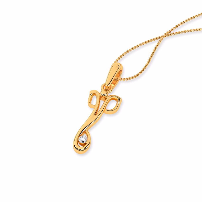 Diamond Pendants 9 Karat Yellow Gold Ganesha Diamond Pendant