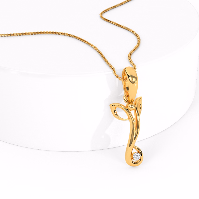 Diamond Pendants 9 Karat Yellow Gold Ganesha Diamond Pendant