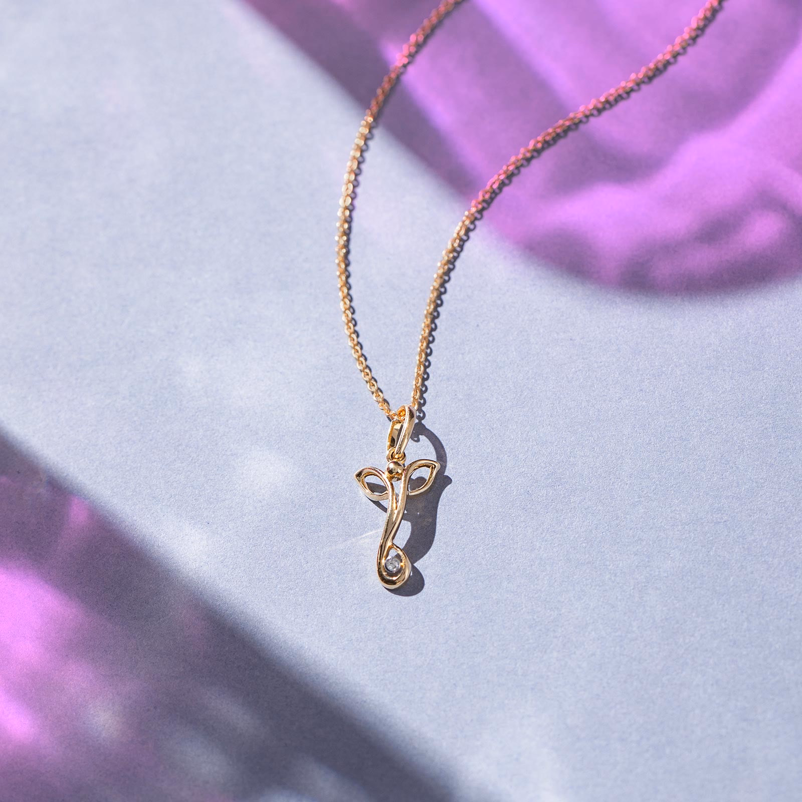 Diamond Pendants 14 Karat Rose Gold Ganesha Diamond Pendant