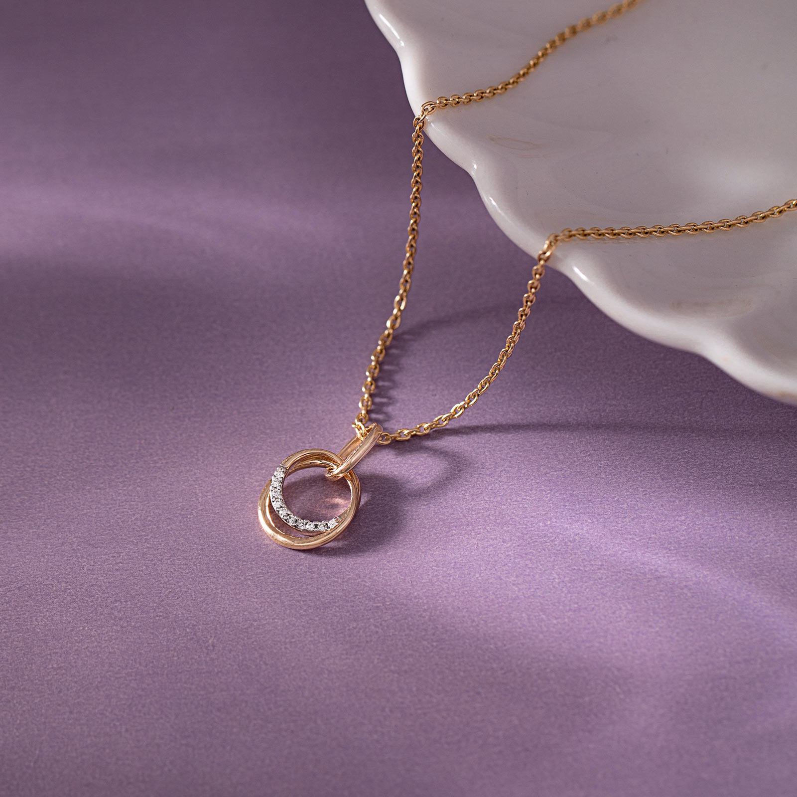 Diamond Pendants 9 Karat Yellow Gold Cross Disc Diamond Pendant