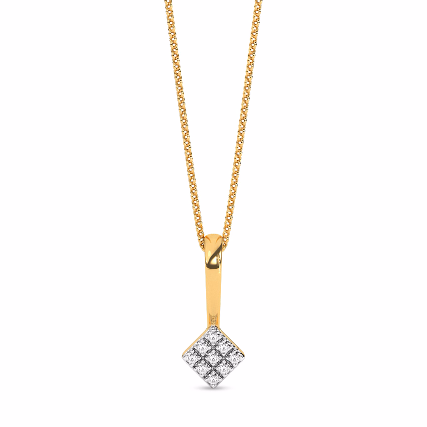 Diamond Pendants 9 Karat Yellow Gold Dazzling Delta Diamond Pendant