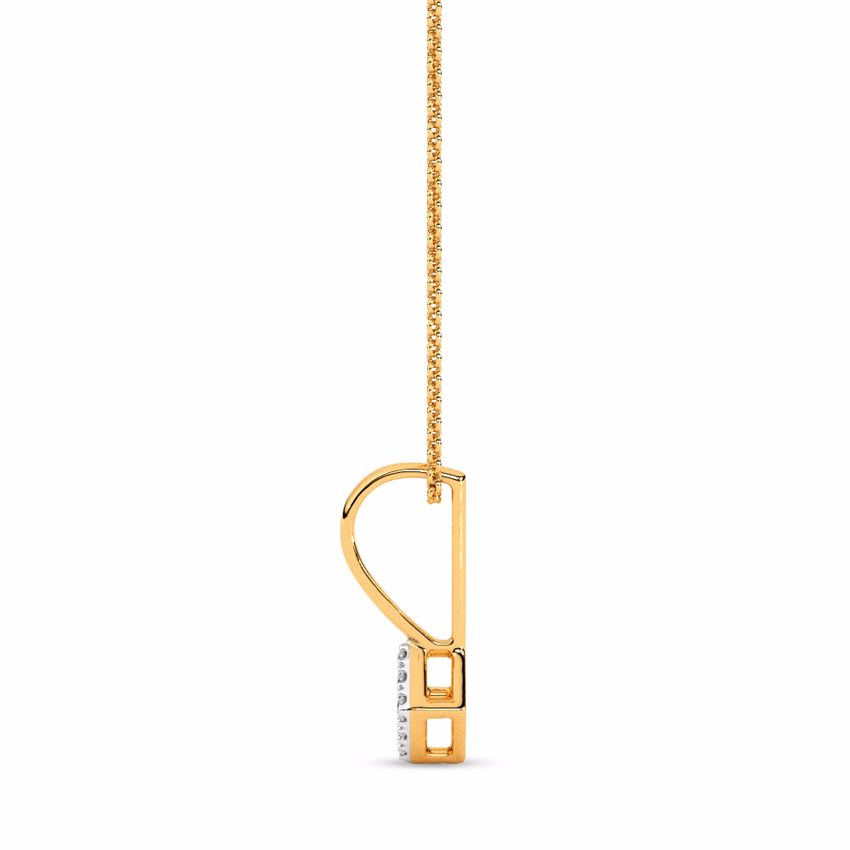 Diamond Pendants 9 Karat Yellow Gold Dazzling Delta Diamond Pendant