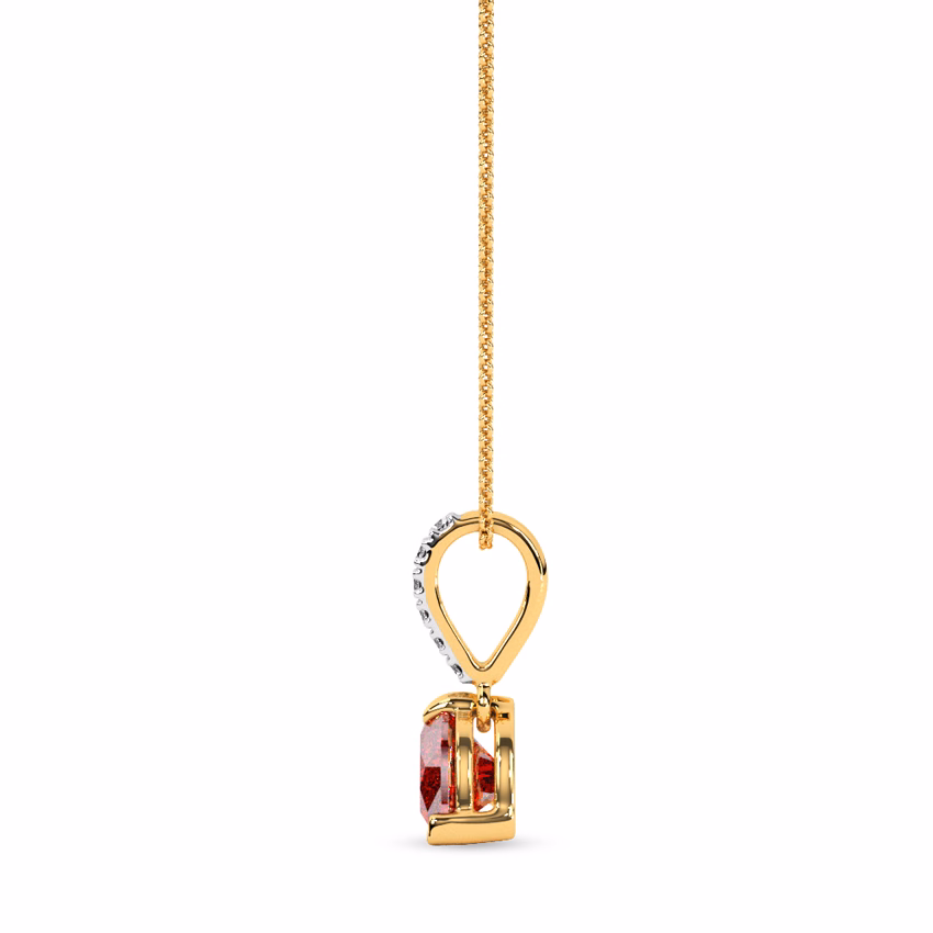 Diamond,Gemstone Pendants 9 Karat Yellow Gold Hearty Bliss Gemstone Pendant