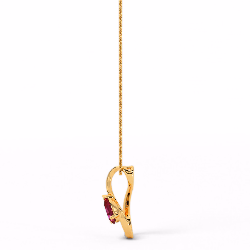 Diamond,Gemstone Pendants 18 Karat Yellow Gold Sangria Infinity Gemstone Pendant