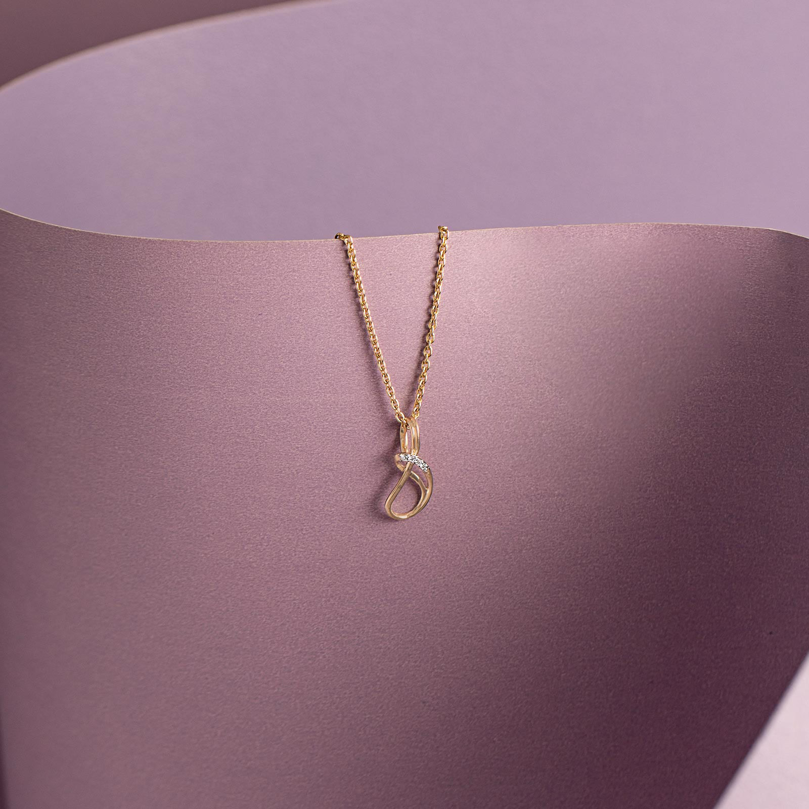 Diamond Pendants 18 Karat Rose Gold Twirlex Diamond Pendant