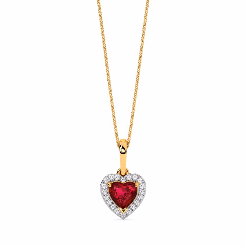 Diamond,Gemstone Pendants 14 Karat Yellow Gold Soul Bliss Gemstone Pendant