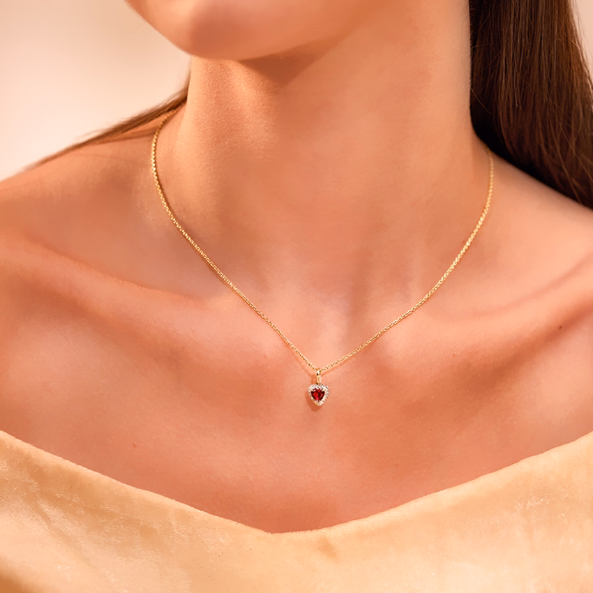 Diamond,Gemstone Pendants 14 Karat Yellow Gold Soul Bliss Gemstone Pendant