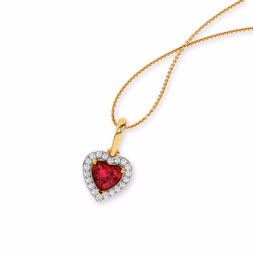 Diamond,Gemstone Pendants 14 Karat Yellow Gold Soul Bliss Gemstone Pendant
