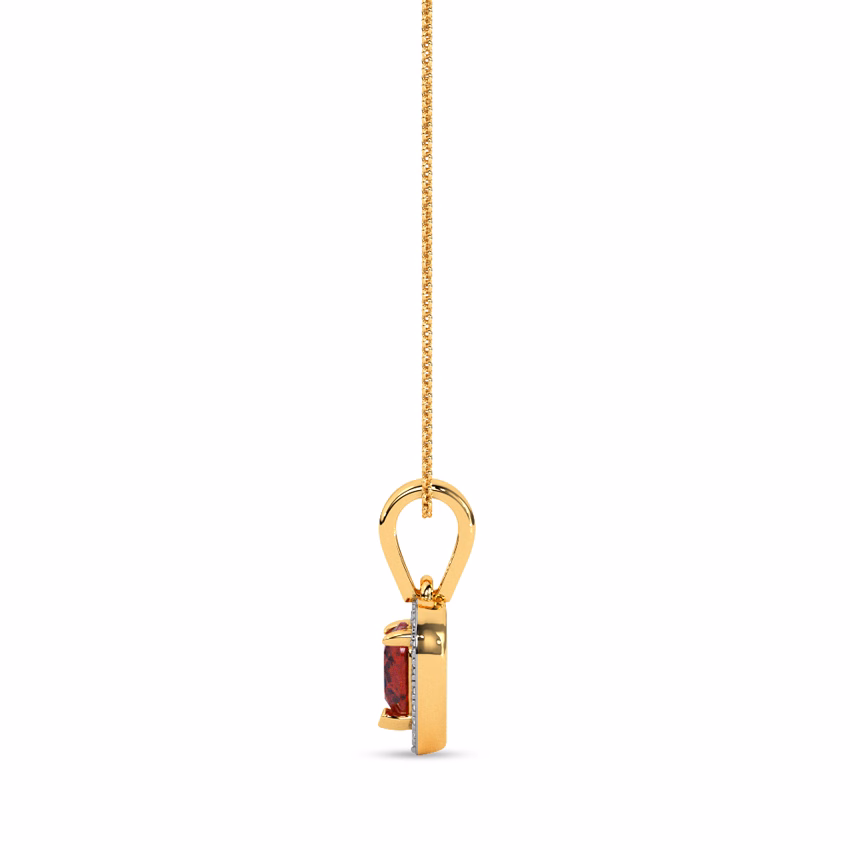 Diamond,Gemstone Pendants 14 Karat Yellow Gold Soul Bliss Gemstone Pendant