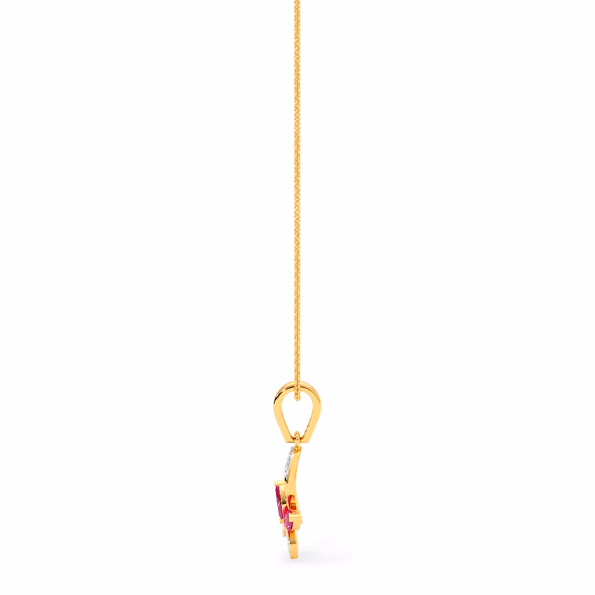Diamond,Gemstone Pendants 14 Karat Yellow Gold Dainty Butterfly 9KT Gemstone Pendant