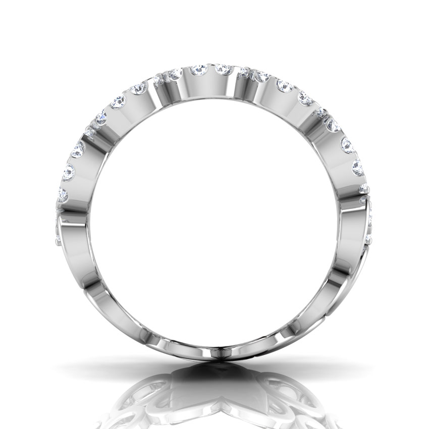 Diamond Rings 18 Karat White Gold Jeweled Tiara Diamond Band
