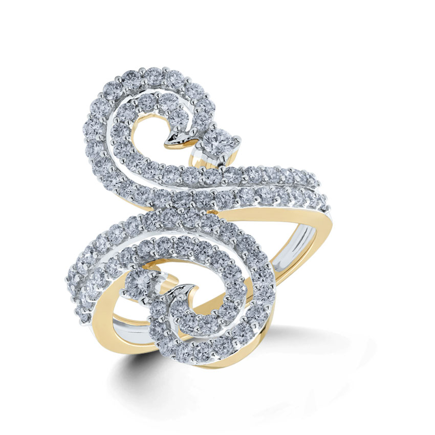 Jubilance Double-Swirl Ring