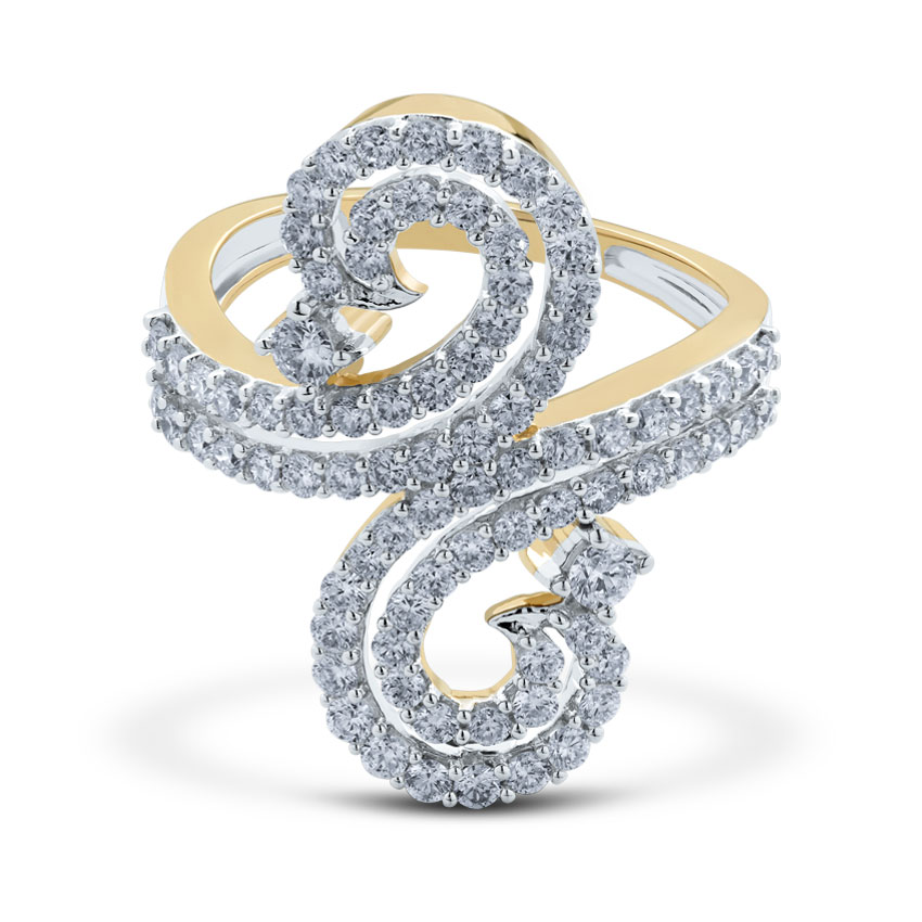 Jubilance Double-Swirl Ring