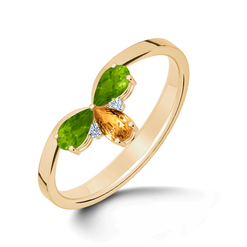 Hamesha Citrine Peridot Ring Hamesha Citrine Peridot Ring