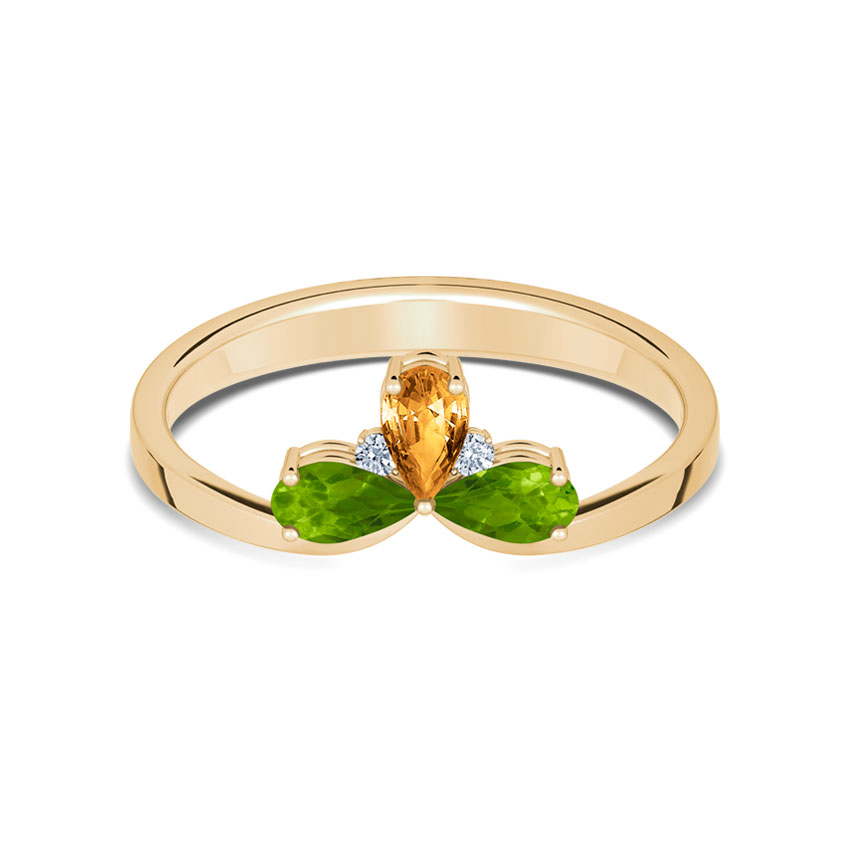 Hamesha Citrine Peridot Ring Hamesha Citrine Peridot Ring