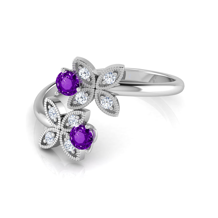 You & I Amethyst Gold Ring