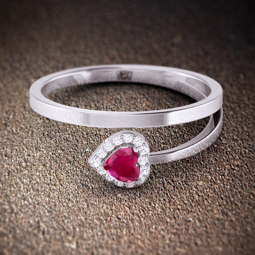Encrusted Ruby Ring