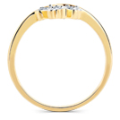 Love Triad Diamond (0.08 ct) Ring, 18K Yellow Gold.