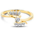 Promise Clasp Diamond (0.18 ct) Ring, 18K Yellow Gold. Promise Clasp Diamond (0.18 ct) Ring, 18K Yellow Gold.