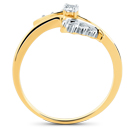 Promise Clasp Diamond (0.18 ct) Ring, 18K Yellow Gold. Promise Clasp Diamond (0.18 ct) Ring, 18K Yellow Gold.