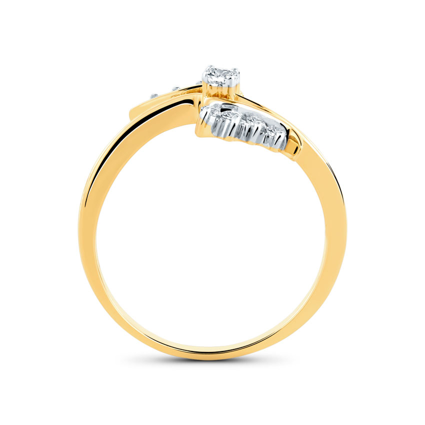 Promise Clasp Diamond (0.18 ct) Ring, 18K Yellow Gold. Promise Clasp Diamond (0.18 ct) Ring, 18K Yellow Gold.