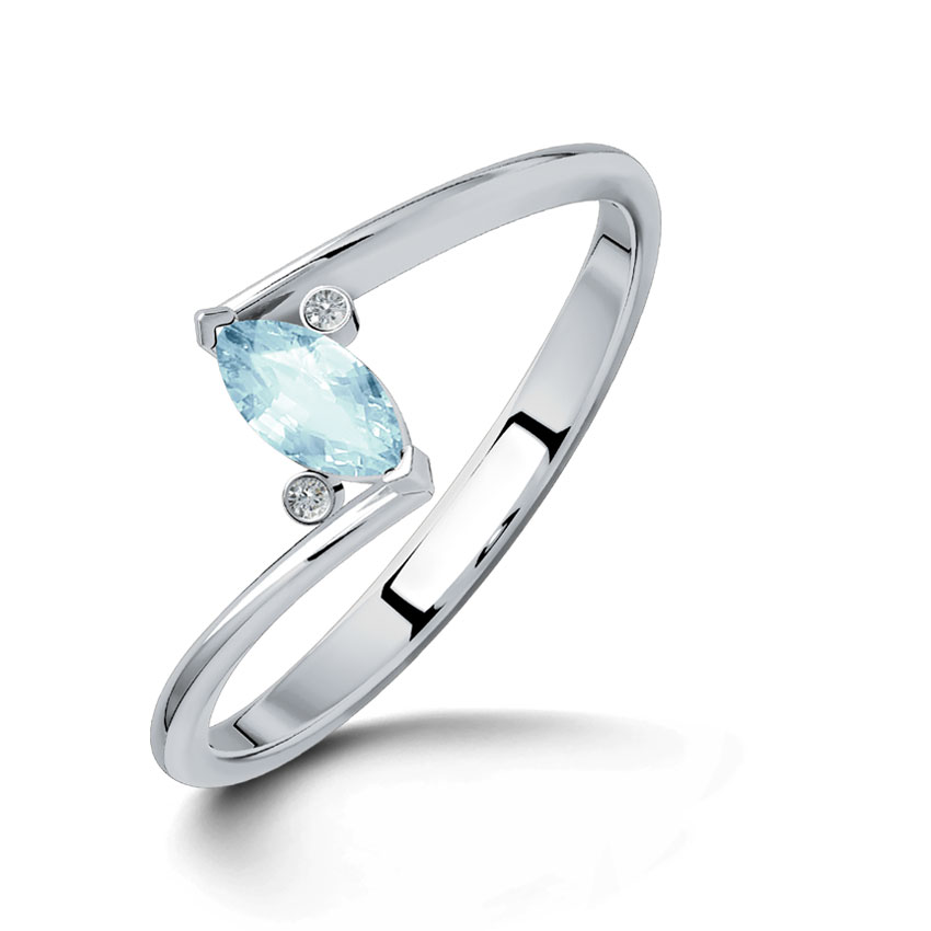 Aquamarine Marquise Ring