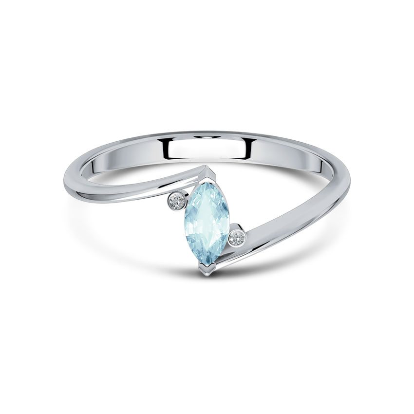 Aquamarine Marquise Ring