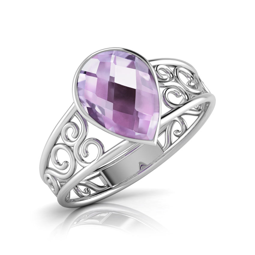 Poire Amethyst Ring