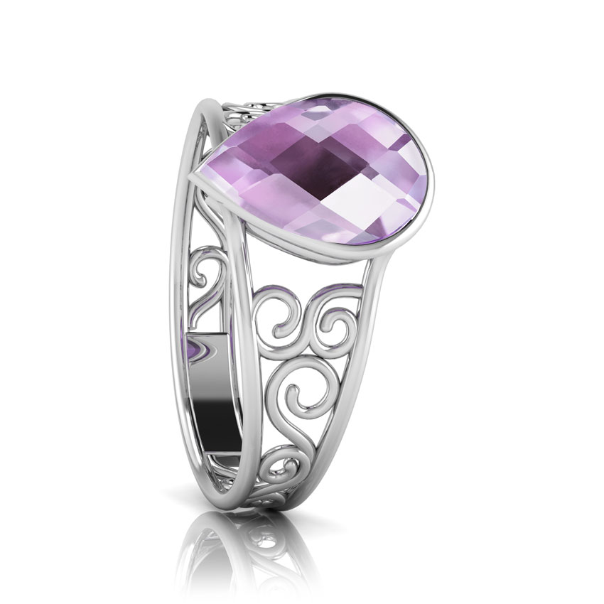 Poire Amethyst Ring