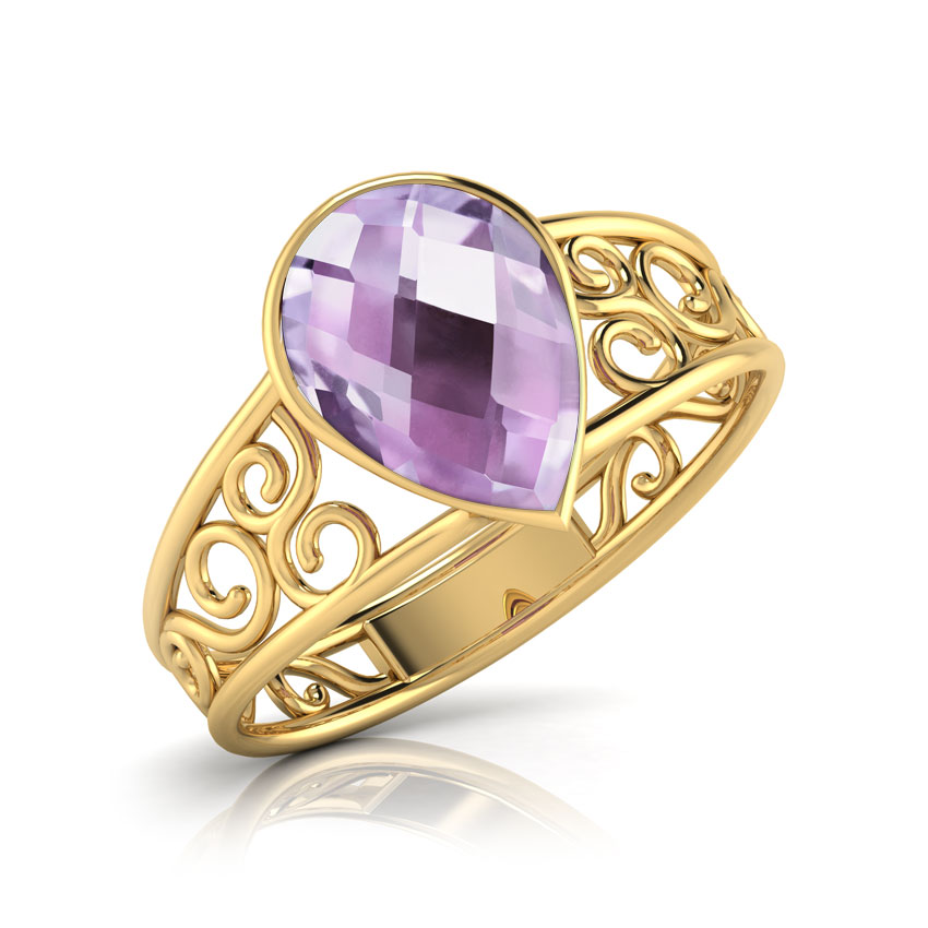 Poire Amethyst Ring