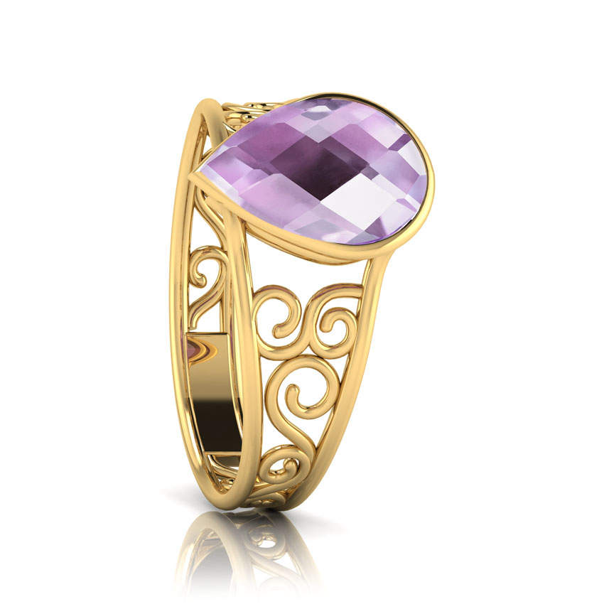Poire Amethyst Ring