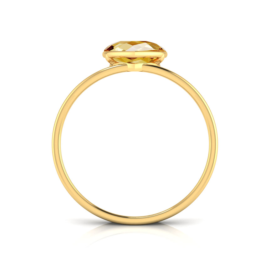 Blazing Citrine Heart Ring