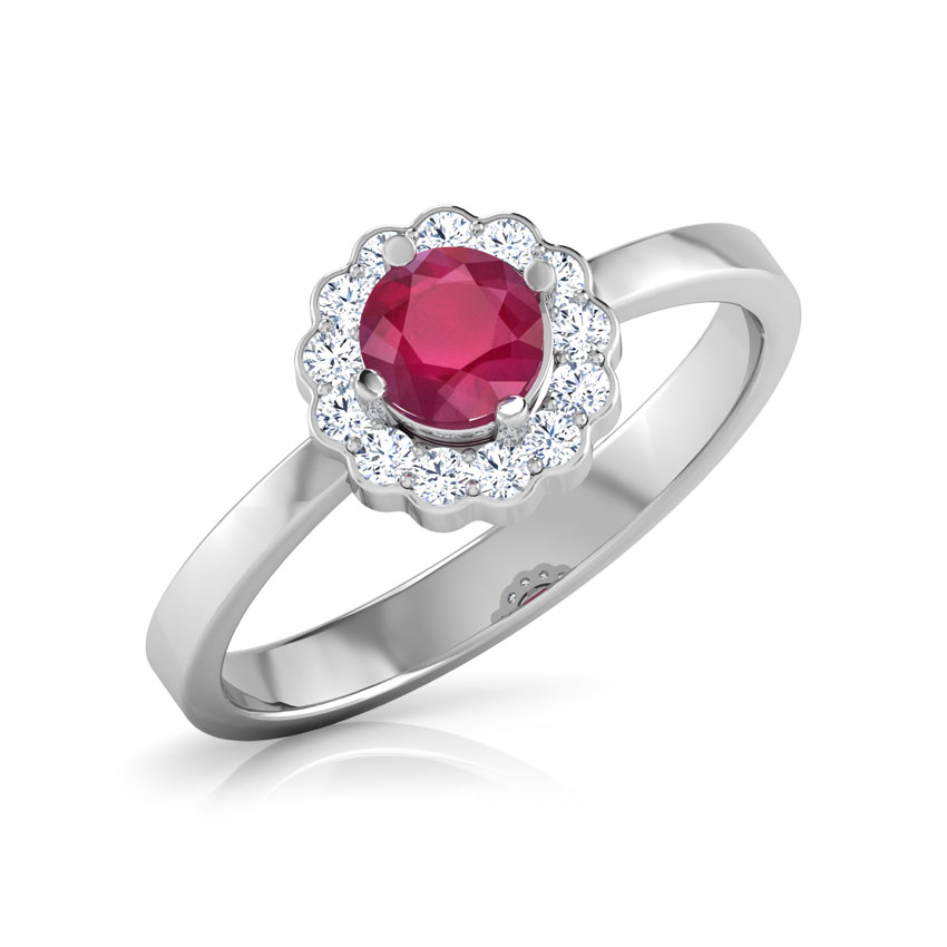 Forever Floral Diamond & Ruby Ring