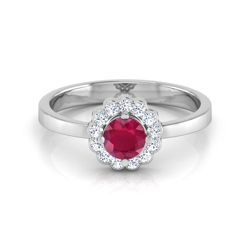 Forever Floral Diamond & Ruby Ring