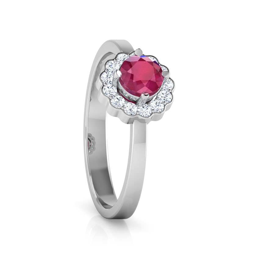 Forever Floral Diamond & Ruby Ring